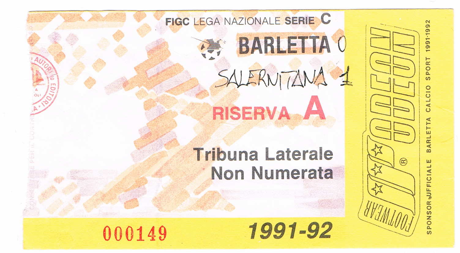 Tribuna Laterale Non Numerata