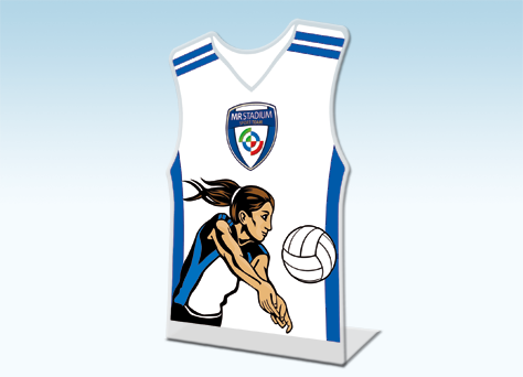 Targa sagomata monofacciale volley