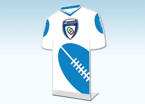 Targa sagomata monofacciale rugby