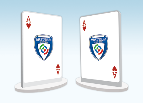 Targa sagomata bifacciale poker