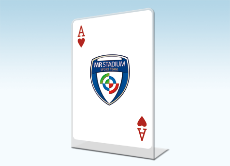 Targa sagomata monofacciale poker